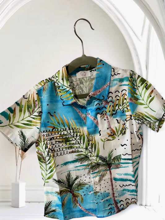 Masa Miami Palms Collared Shirt