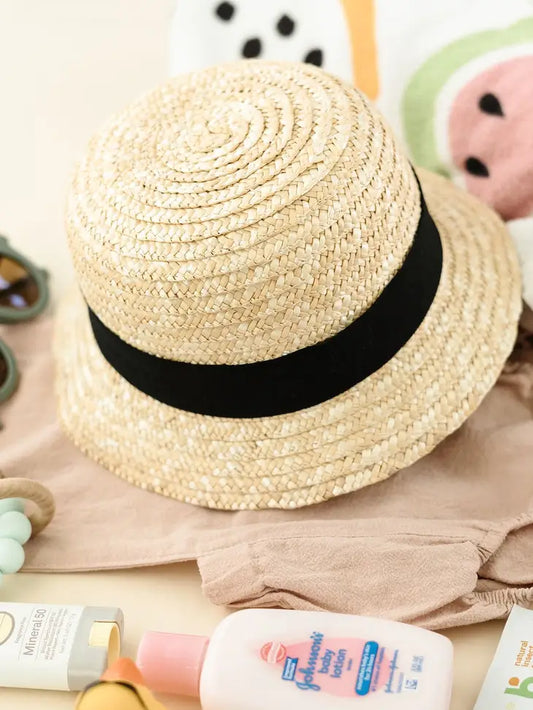 Unisex Straw Beach Fedora Hat